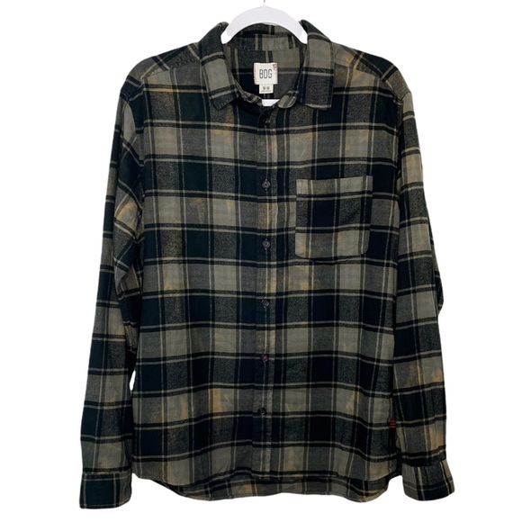BDG Other - Urban Outfitters BDG Vintage Wash Flannel Shirt Black NWT